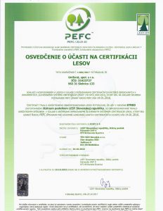 Osvedčenie o účasti na certifikácii lesov